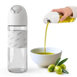 Staklena boca za maslinovo ulje ili ocat s automatskim otvaranjem 510 ml / Bijela