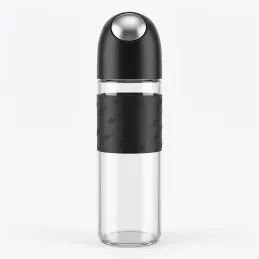 Staklena boca za maslinovo ulje ili ocat s automatskim otvaranjem 510 ml / Crna