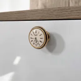 Ručka knopka VIAMO CLOCK / Stara mjedi