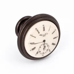 Ručka knopka VIAMO CLOCK / Smeđa metalik
