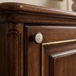 Ručka knopka VIAMO CLOCK / Smeđa metalik