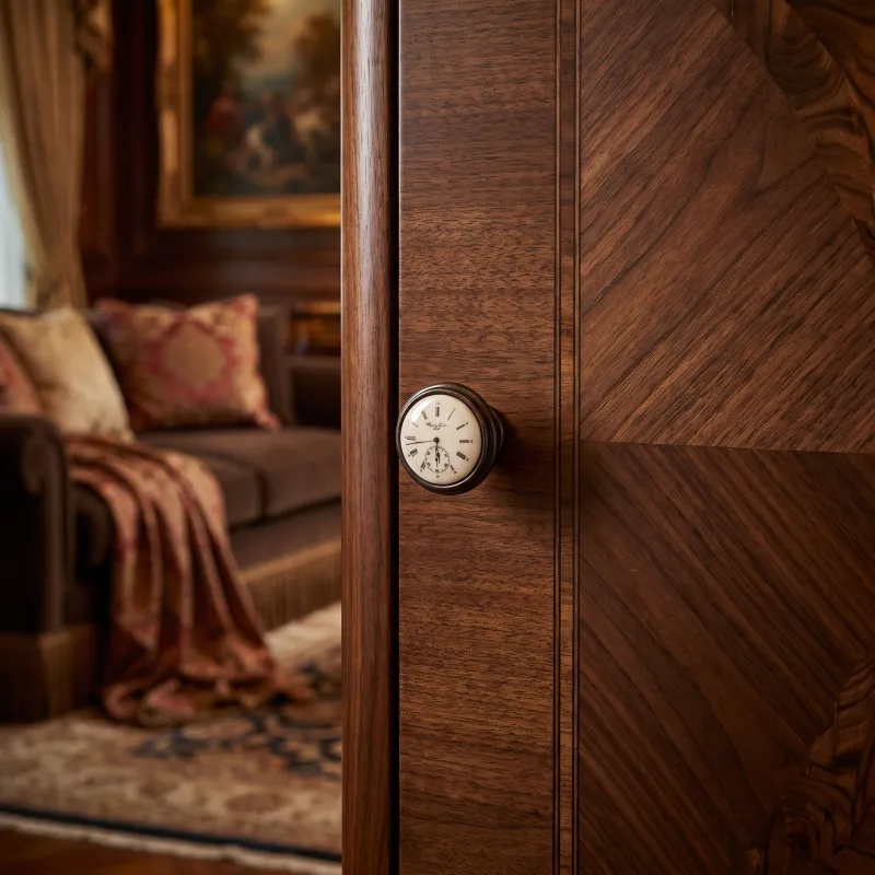 Ručka knopka VIAMO CLOCK / Smeđa metalik