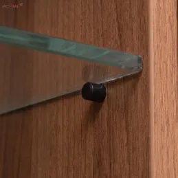 Polica podložak za staklo s brtvom - 100 kom / Crna
