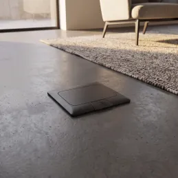 Podna utičnica FLOOR LUX SCHUKO 1x230V + USB A-C / Crna