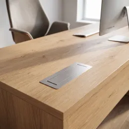 Izvlačna utičnica AMBIENTE SCHUKO 3x230V + USB A-C / Nehrđajući čelik