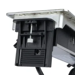 Izvlačna utičnica AMBIENTE SCHUKO 3x230V + USB A-C / Nehrđajući čelik