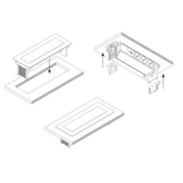 Izvlačna utičnica AMBIENTE SCHUKO 3x230V + USB A-C / Crna mat