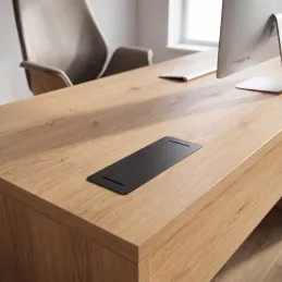 Izvlačna utičnica AMBIENTE SCHUKO 3x230V + USB A-C / Crna mat