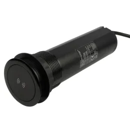 Izvlačna utičnica AVION SCHUKO 2x230V + USB A-C i indukcijsko punjenje / Crna mat