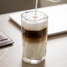 Borosilikatna čaša za kavu WAVE 275 ml / Prozirna