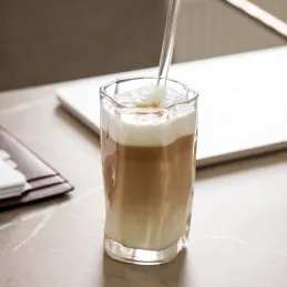 Borosilikatna čaša za kavu WAVE 275 ml / Prozirna