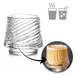 Borosilikatna čaša za kavu GROOVE 150 ml / Prozirna