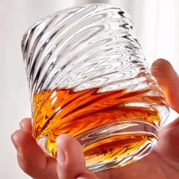 Borosilikatna čaša za kavu GROOVE 150 ml / Prozirna