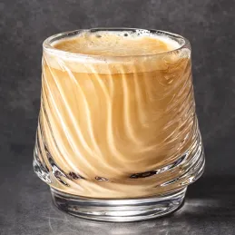 Borosilikatna čaša za kavu GROOVE 150 ml / Prozirna