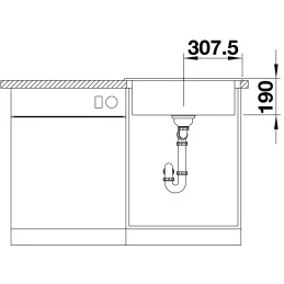 Keramički sudoper Blanco PALONA 6 / s ručicom