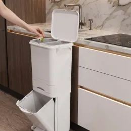 Kanta za otpad SAVA na kotačima 42L / Bijela