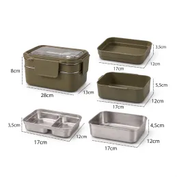 Nehrđajući čelični lunch box s priborom MY BOX / Bež