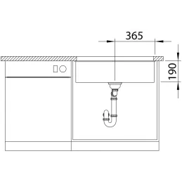 Keramički sudoper Blanco ROTAN 340 / 160 U