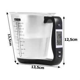 Kuhinjska posuda 600 ml s LCD digitalnom vagom