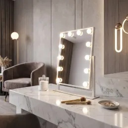 Kozmetičko ogledalo s LED svjetlom MELANIA MINI / Bijela