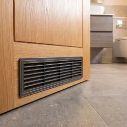 Dvostrana ventilacijska rešetka za vrata 430 x 115 mm / Grafit