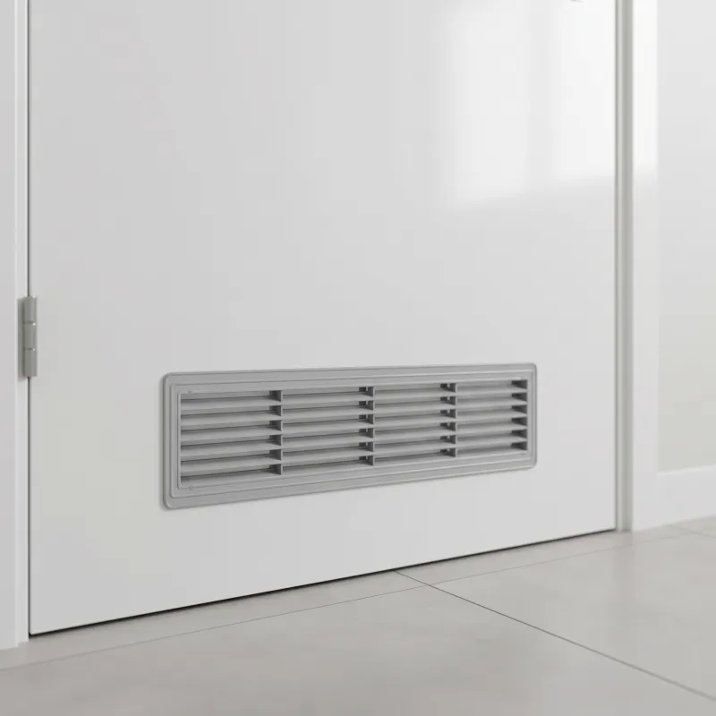 Dvostrana ventilacijska rešetka za vrata 430 x 115 mm / Siva