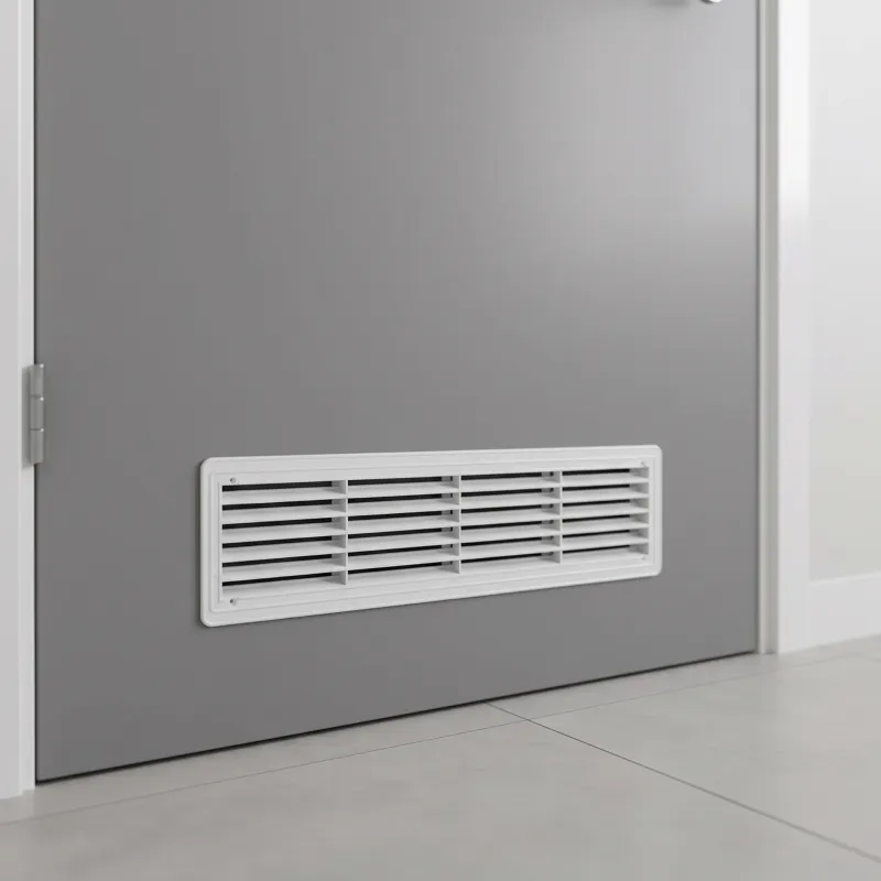 Obostrana ventilacijska rešetka za vrata 430 x 115 mm / Bijela mat