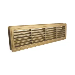 Obostrana ventilacijska rešetka za vrata 430 x 115 mm / Zlatna patina