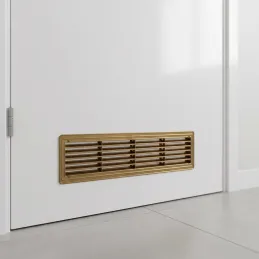 Obostrana ventilacijska rešetka za vrata 430 x 115 mm / Zlatna patina