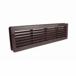 Obostrana ventilacijska rešetka za vrata 430 x 115 mm / Tamnosmeđa