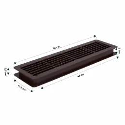 Obostrana ventilacijska rešetka za vrata 430 x 115 mm / Tamnosmeđa