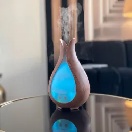 LED ultrazvučni ovlaživač zraka s daljinskim upravljačem DROP / Prirodno drvo
