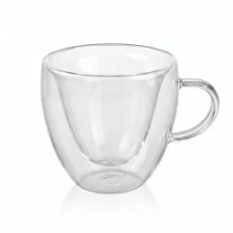 Termo šalica za kavu HEART 240 ml / Prozirna