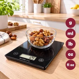 Kuhinjska digitalna vaga EASY COOK / Crna