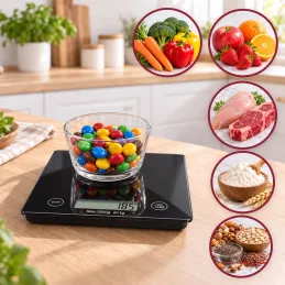 Kuhinjska digitalna vaga EASY COOK / Crna