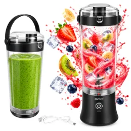 USB električni mikser ARIANO za smoothieje i koktele 600 ml / Crni