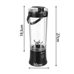 USB električni mikser ARIANO za smoothieje i koktele 600 ml / Crni