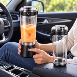 USB električni mikser ARIANO za smoothieje i koktele 600 ml / Crni