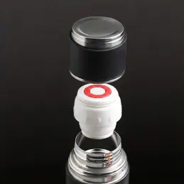 Dizajnerska termosica s 3 čaše 400 ml / Crna mat