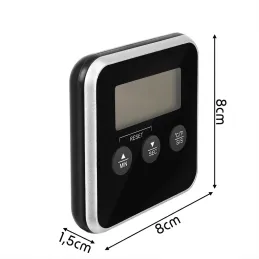 LCD termometar za hranu sa sondom i magnetom / Crni
