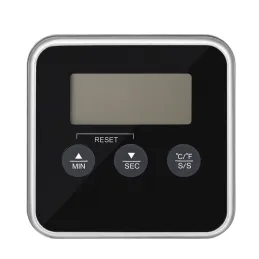 LCD termometar za hranu sa sondom i magnetom / Crni