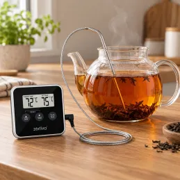 LCD termometar za hranu sa sondom i magnetom / Crni