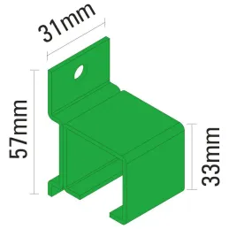 Gornji nosač tračnice K-075 / Zid s odmakom
