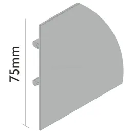 Pokrivna letvica za tračnice K-075 / Aluminij