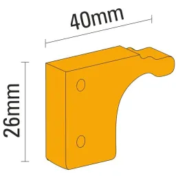 Klikni za kočnicu na gornjem tračniku K-050 / Bijela