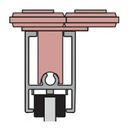 Teskera za profil za 4mm staklo