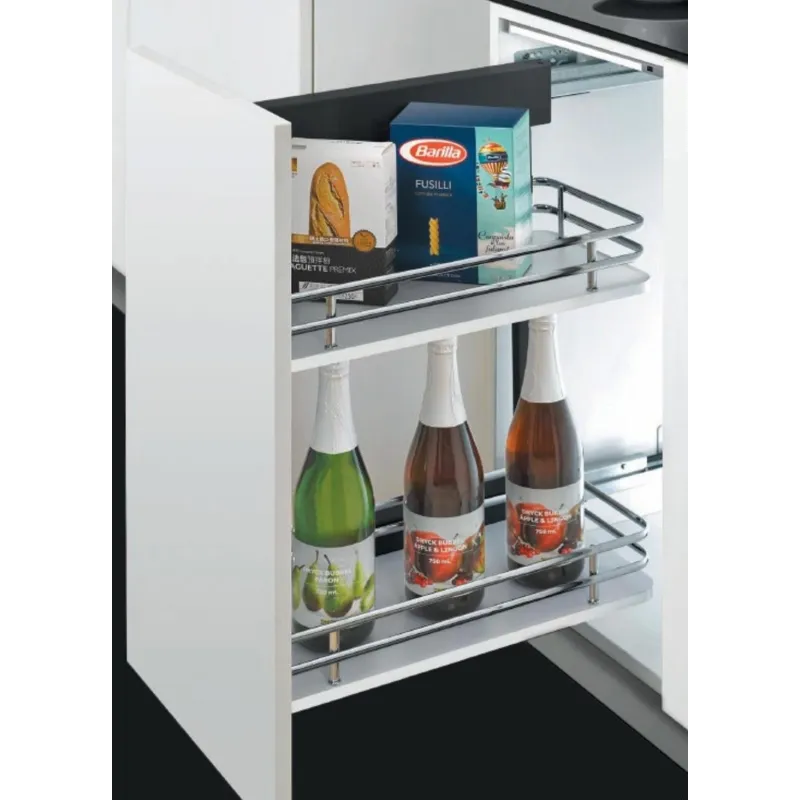 Potpuno izvlačna košara ELEGANCE bočna s amortizerima / Puno dno