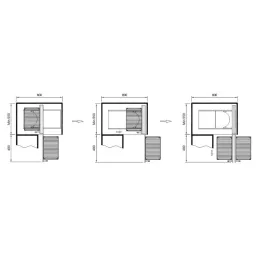 Ugaoni sustav Komfort s prigušenjem / Krom
