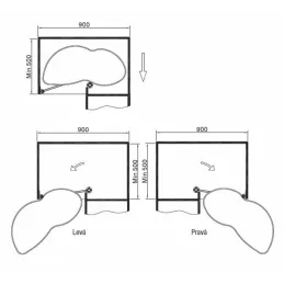 Kutni umetak ELEGANCE s prigušenjem / Bijela