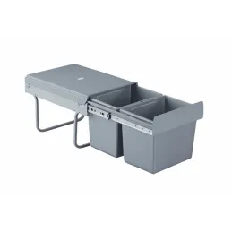 Izvlačna kanta za smeće 400 mm - 2x15L / Siva